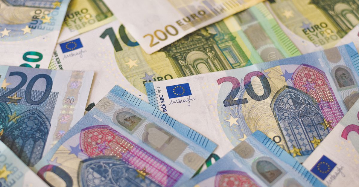 High-quality image of various Euro banknotes showcasing Europe’s currency in detail.