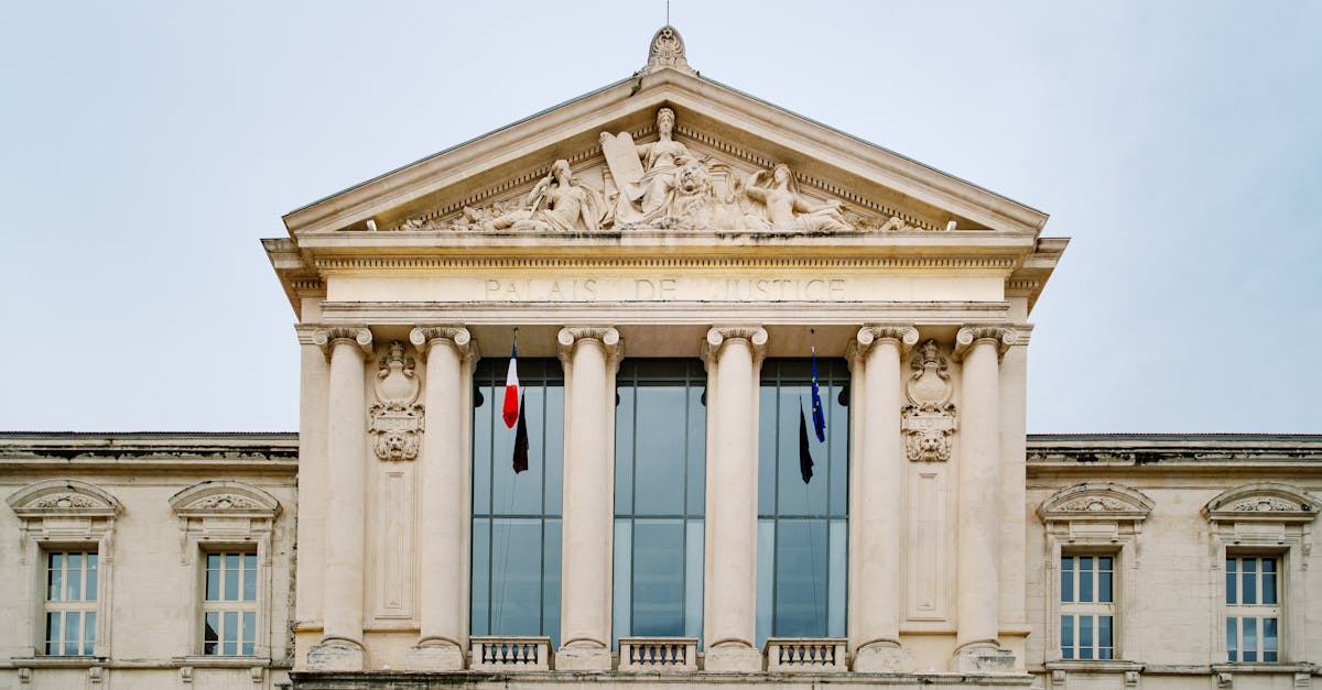 The historic Palais de Justice in Nice, showcasing classic French architectural design.