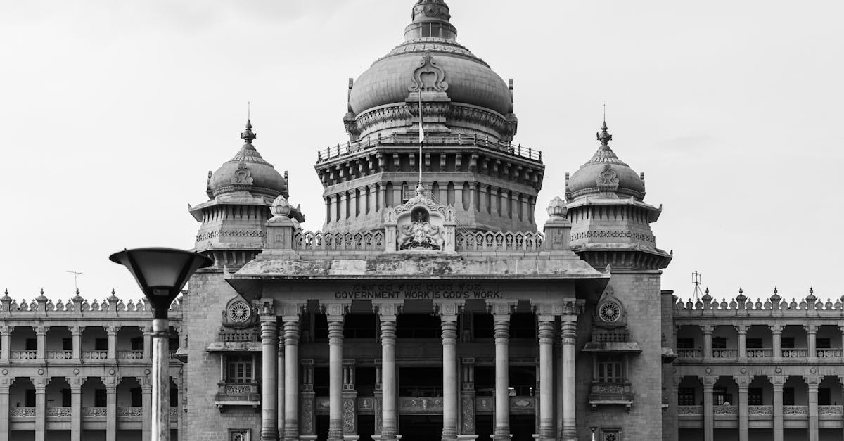 Vidhana Soudha, iconic legislative building in Bangalore, Karnataka, India.