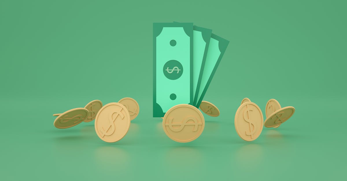 3D illustration of gold coins and green dollar bills symbolizing finance and wealth.