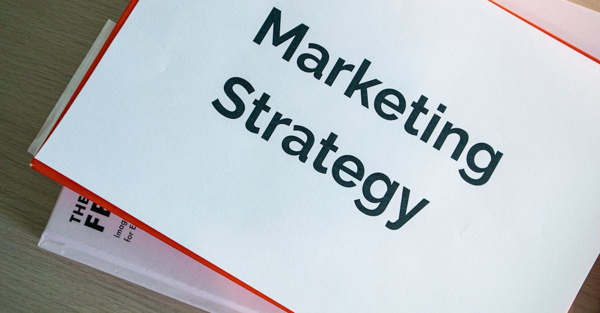 A marketing strategy document displayed on a desk, showcasing business planning essentials.