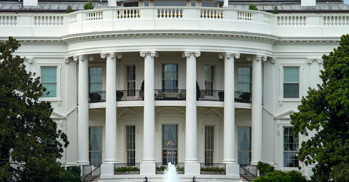 The White House, an iconic symbol of American history and politics in Washington, DC.