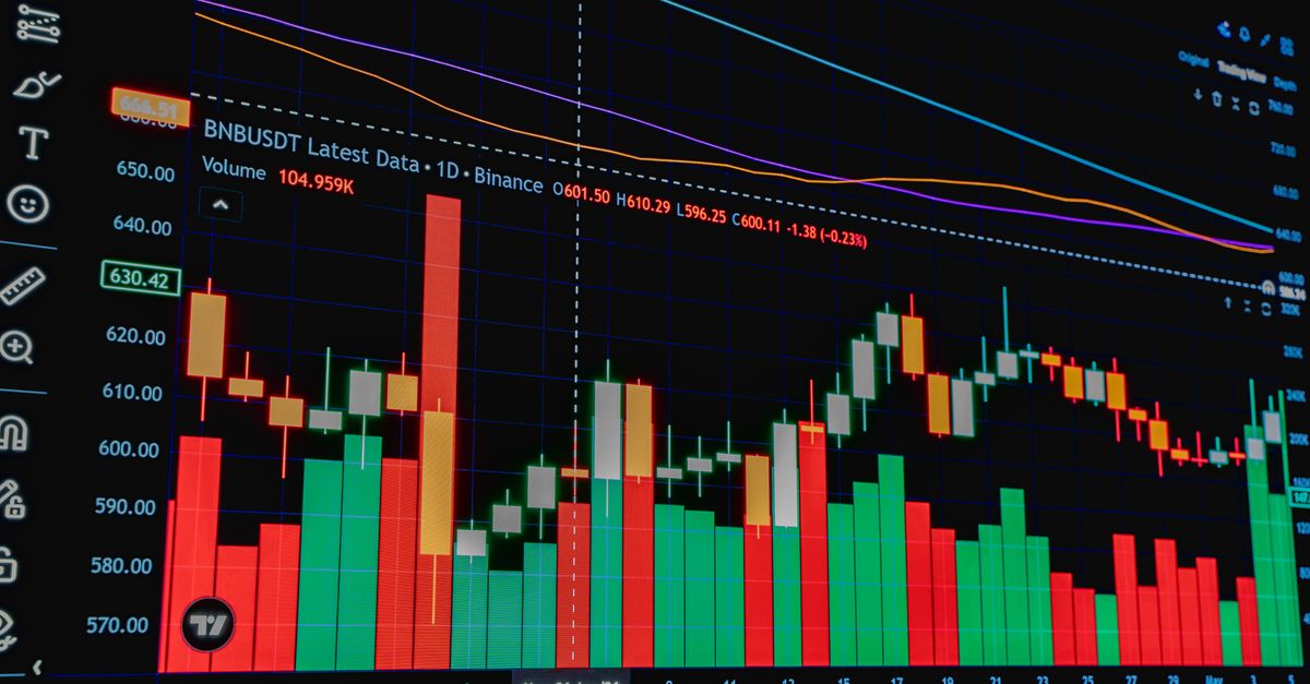 Detailed chart displaying cryptocurrency trading data and trends, ideal for financial analysis.