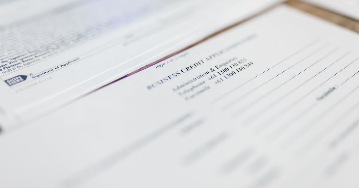 Focused image of business credit application papers, ideal for finance themes.